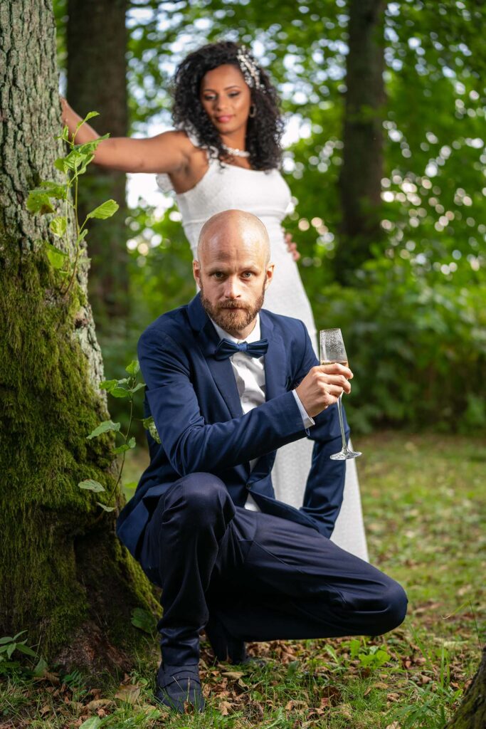 Porträtt av brudpar Sågudden Arvika