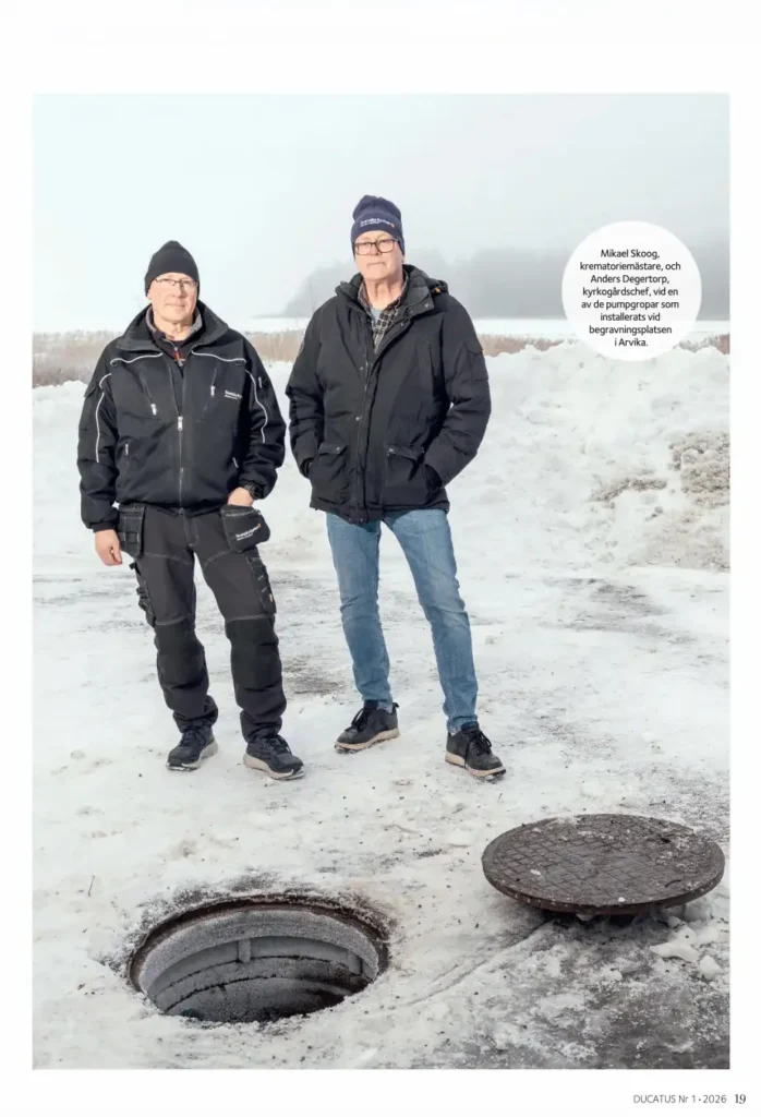 Reportagebild från Arvika krematorium publicerad i tidningen Ducatus, fotograferad av en press- och reportagefotograf i Arvika & Värmland.
